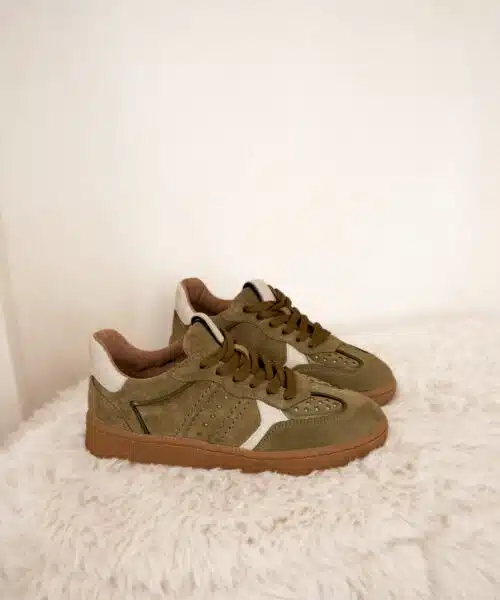 Alternative view of Dwrs Mirabel Olive Off White Sneaker
