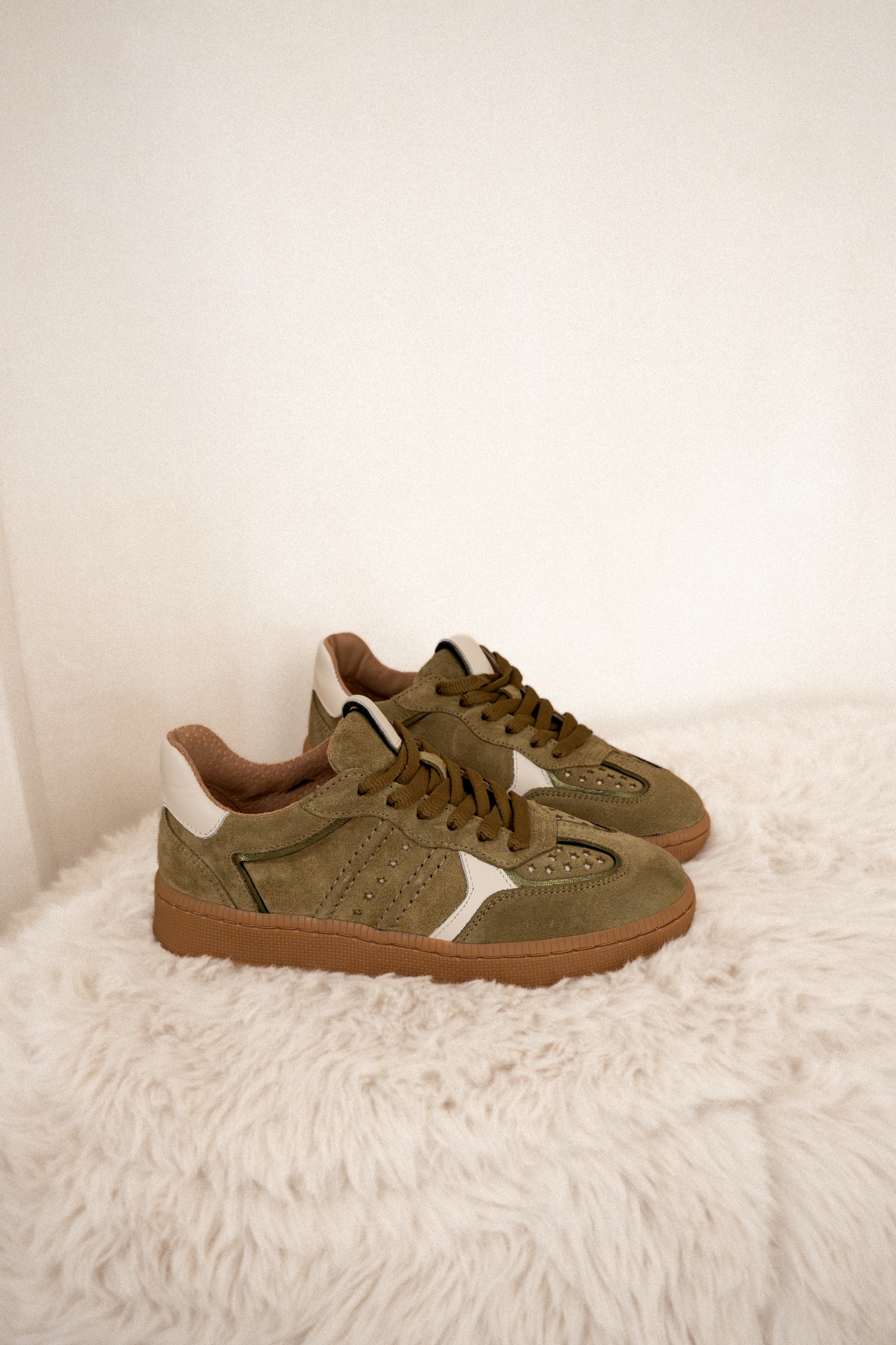 Dwrs Mirabel Olive Off White Sneaker - Afbeelding 2